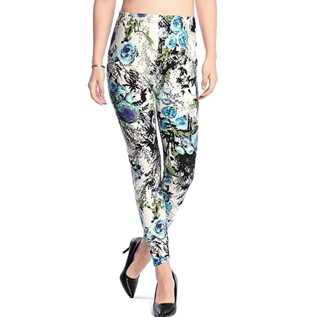 W056 Orchid CUHAKCI леггинсы с граффити цветочным рисунком Леггинсы для женщин Леггинсы Хаундстут распродажа эластичные дизайнерские винтажные леггинсы W056 - Цвет: W056 Orchid