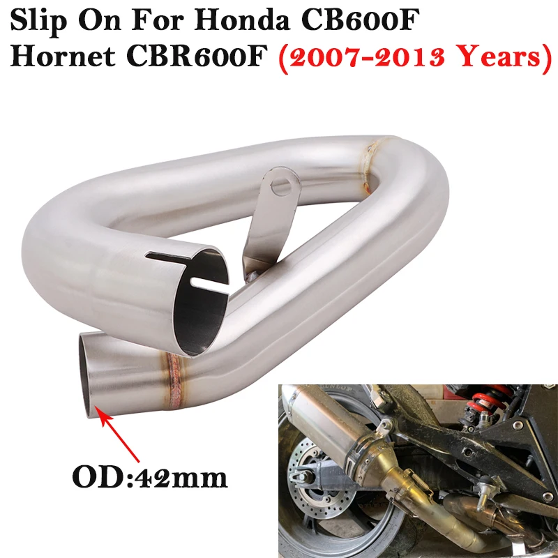 

For Honda Hornet 600 2007 to 2013 CBR600F CB600F Hornet 600 Escape Decat Pipe Motorcycle Exhaust Link Pipe Catalyst Delete Pipe