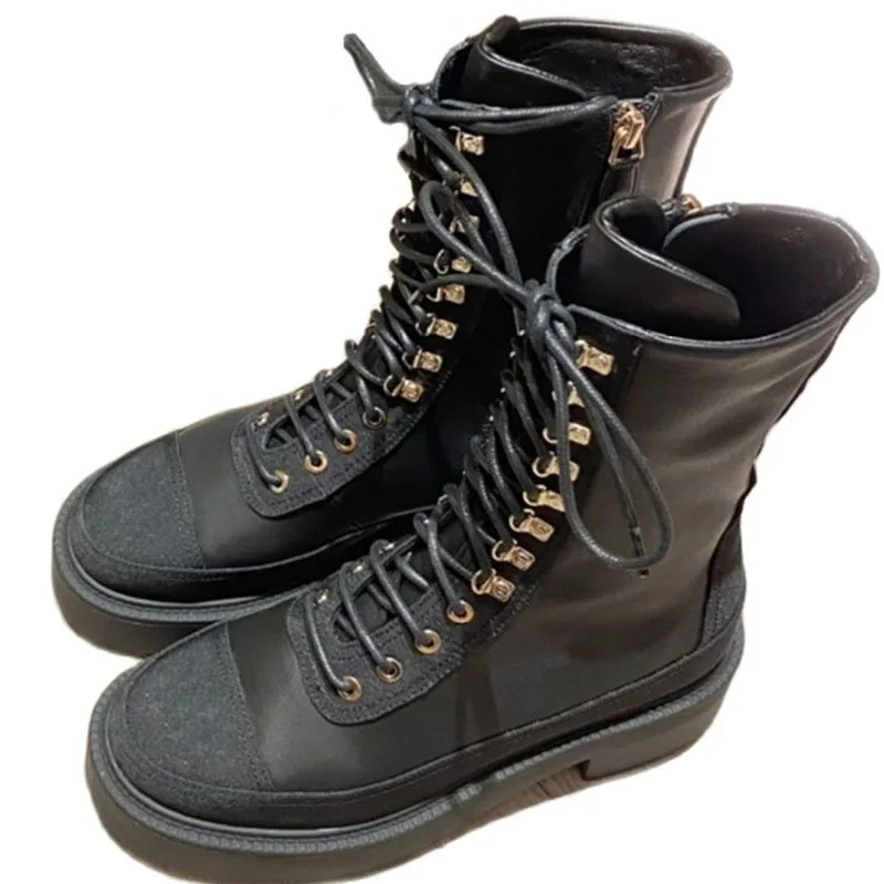 

Женские ботильоны в стиле панк на каблуке 4,5 см