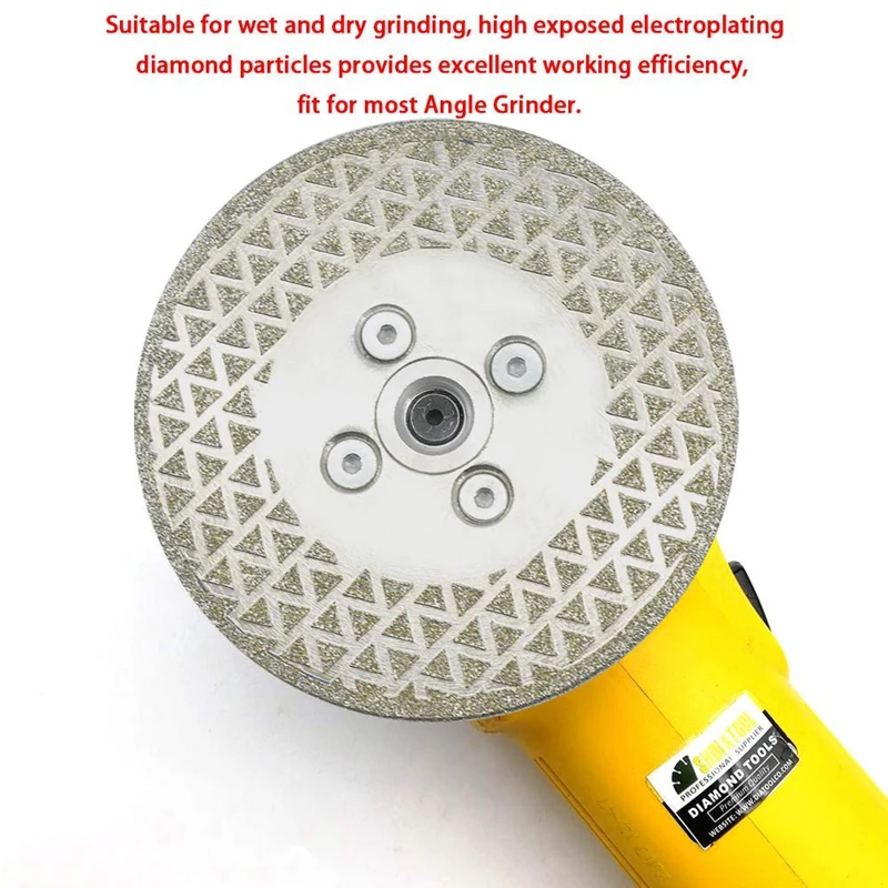 

80mm Electroplated Diamond Grinding Sanding Disc Double Side M14 Threaded Coated Wheel Grit 45 for Angle Grinder