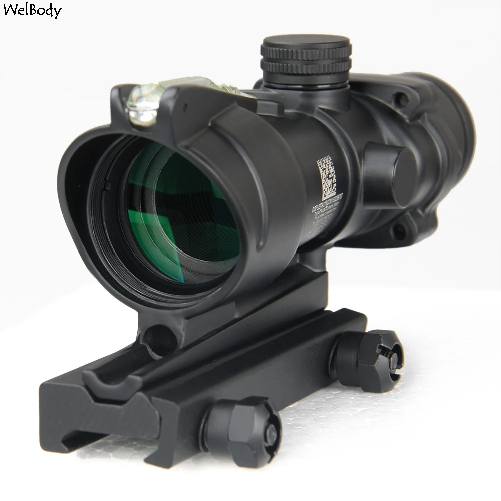 ACOG 4X32 оптика из настоящего Волокна Красная точка с подсветкой шеврон стекло