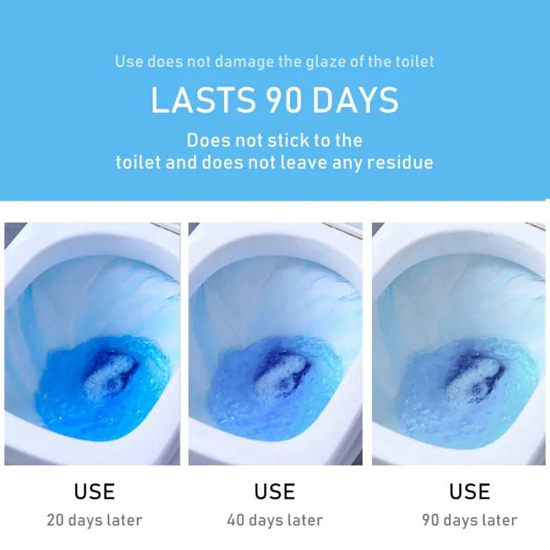 

200g Toilet Cleaner Magic Automatic Flush Toilet Cleaner Helper Blue Toilet Cleaner 2021 New Home New Decor Room Accessories
