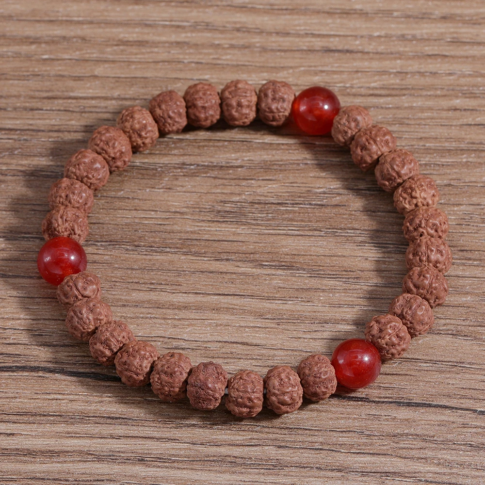 Натуральный семена Бодхи 8 мм мужской браслет Тибетский буддизм запястье Mala