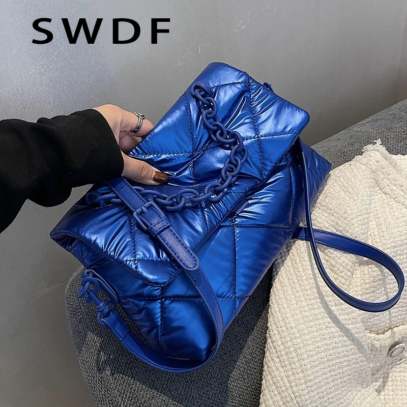 

Новый роскошный дизайнерский нейлоновый рюкзак SWDF, сумки-слинги через плечо для женщин 2022, женские брендовые трендовые сумки на цепочке