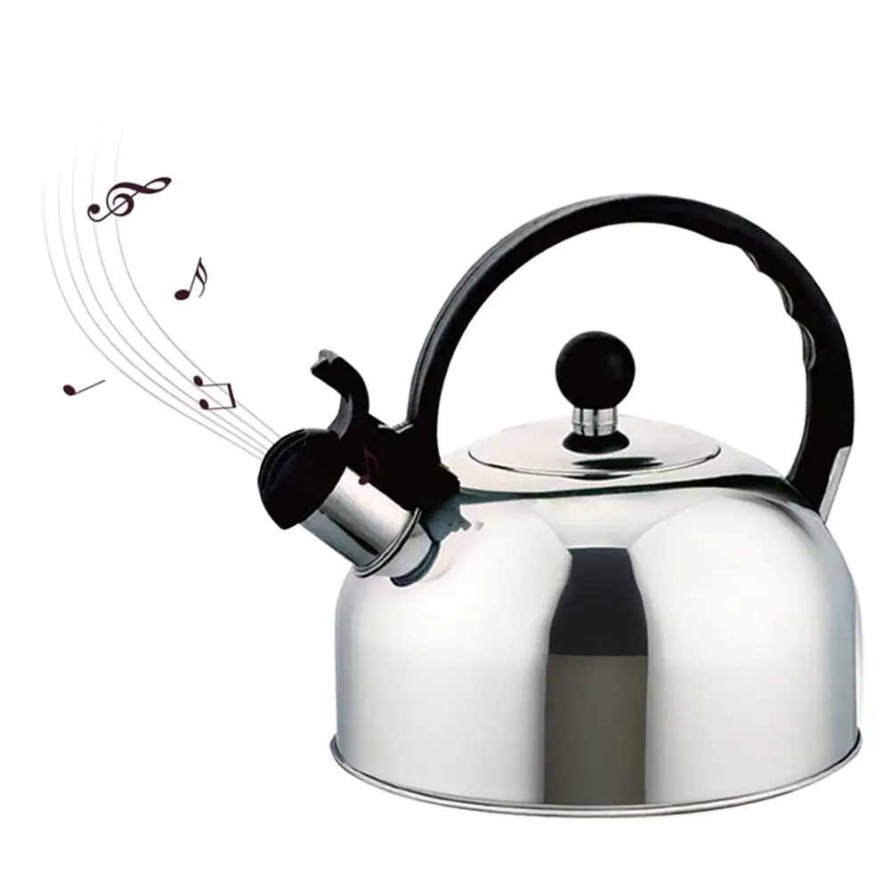 2.5L нержавеющая сталь свистящий чайник для чая пищевой с термостойкой ручкой