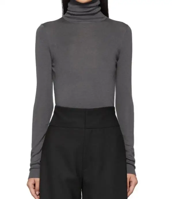 Wool Navais top Sweater Turtleneck Big Stretch Jumper Jersey Fashion Woman Black Beige Sold Color Knitwear 2022 | Женская одежда