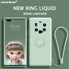 Чехол с ремешком на руку для Huawei P50 P40 P30 P20, магнитный держатель-кольцо, подставка Mate Honor V 40 30 30S 20 50 SE Pro, силиконовый чехол