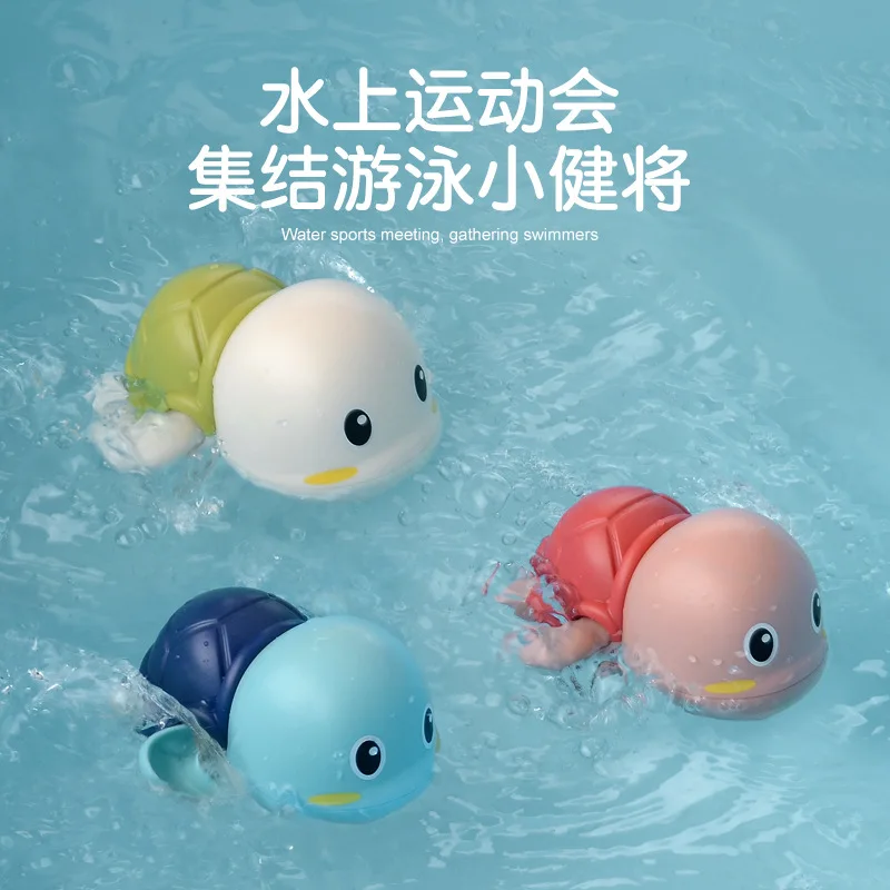 

Wind-up Swimming Turtle Toy Baby Playing In Water Whale Toy Clockwork Bathing Duck Bathroom
