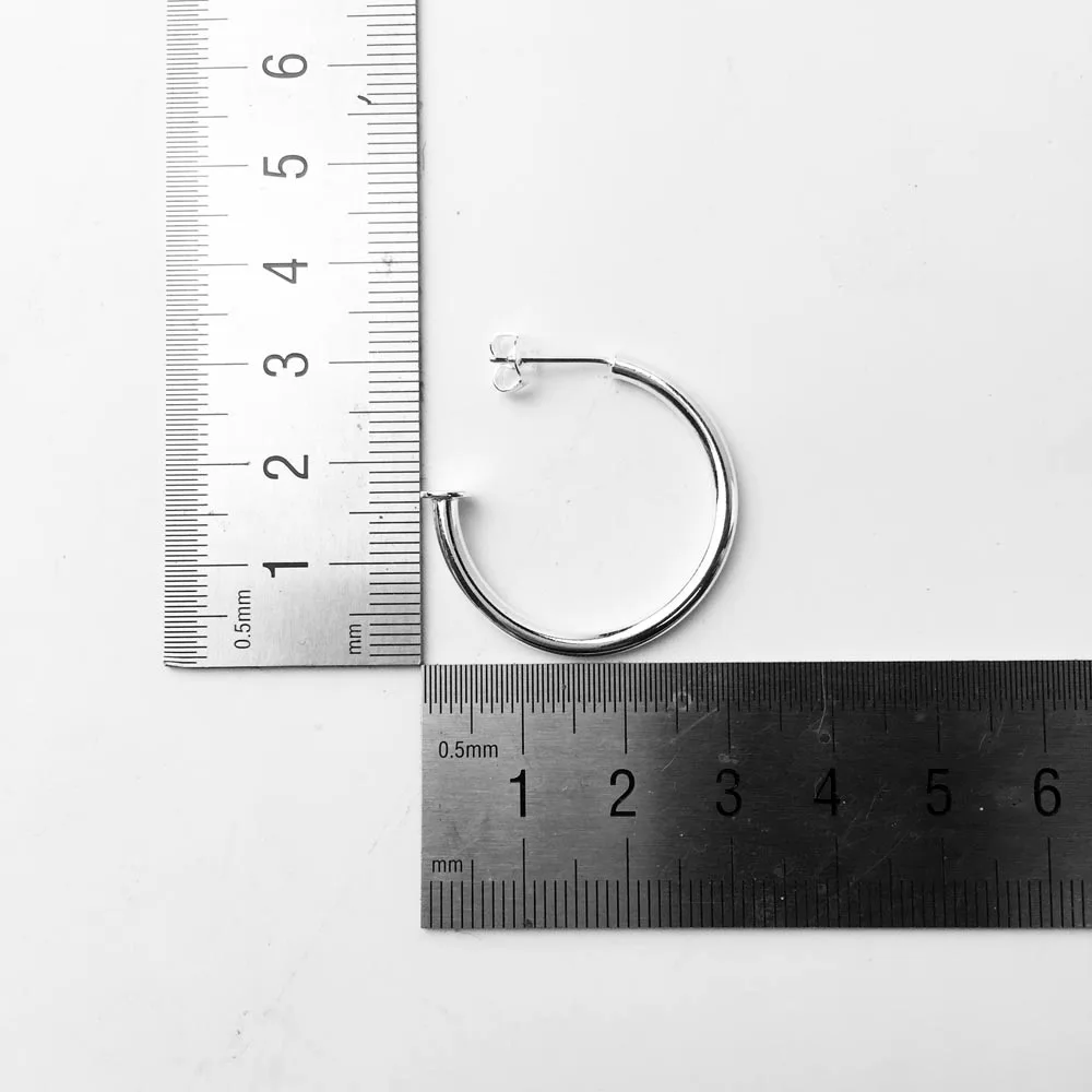 Женские серьги-кольца в креольском стиле 30 мм | Украшения и аксессуары