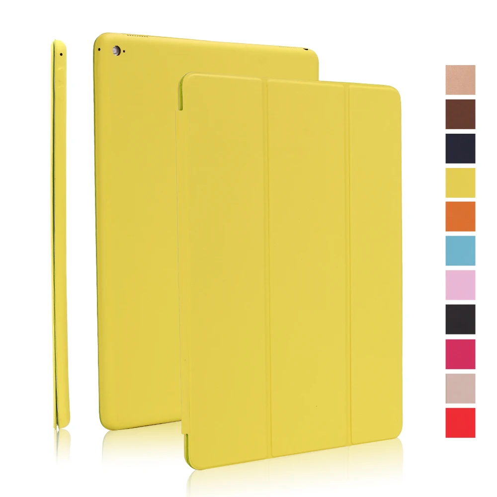 Зеленый Чехол для ipad Pro 12,9 дюйма Smart Cover для ipad Pro 12,9 Чехол кожаный магнитный чехол A1876/A2014/A1895/a1983 - Цвет: Зеленый