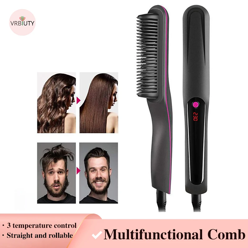 Многофункциональный выпрямитель для волос плойка турмалиновый Керамический