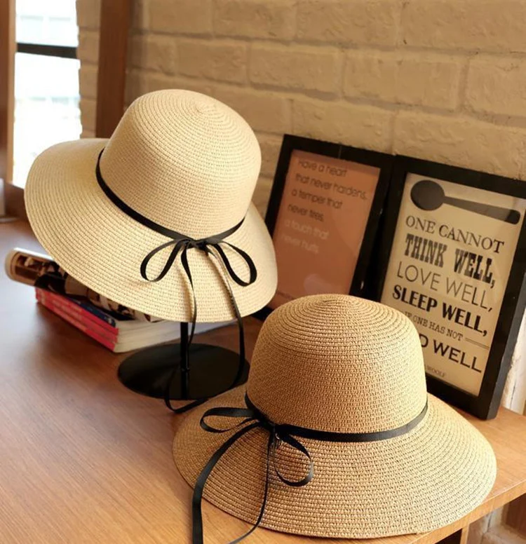 

K35 Sun hat Women Collapsible Spring Summer Sunhat For Lady's Big Brim Cap Holiday Sunhat Beach Hats