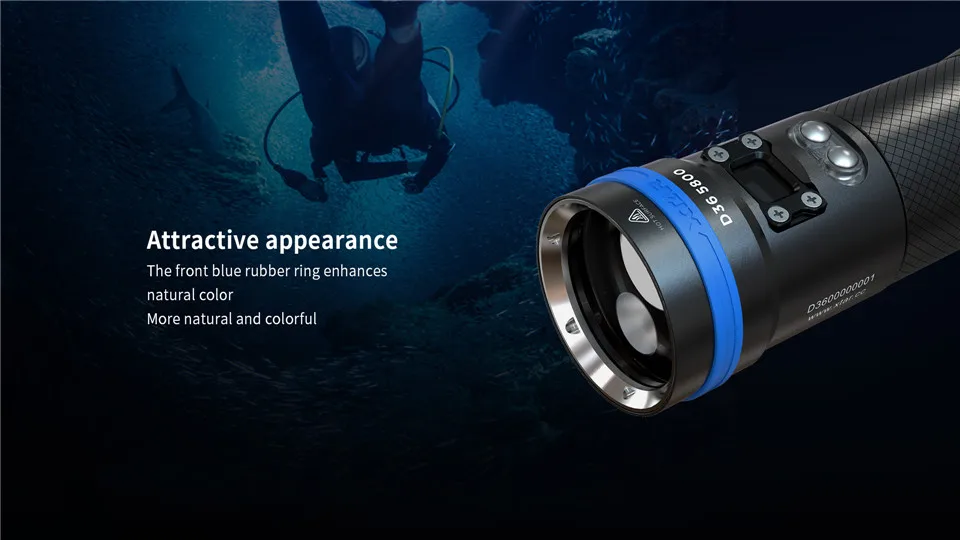 Xtar D36 5800lm Cree XHP70 Ультра мощный перезаряжаемый фонарь для дайвинга O светодиодный дисплей XHP35 светодиодный фонарь для подводного плавания с батареей 18650