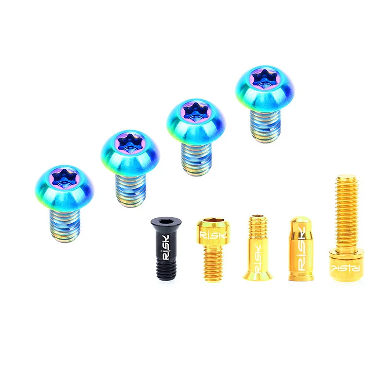 

RISK 36pcs/ set Titanium TC4 Bicycle Common Screws Bolts Sets For Mountain Bike MTB Stem/Derailleur/Valve Cap/Brake Bolt