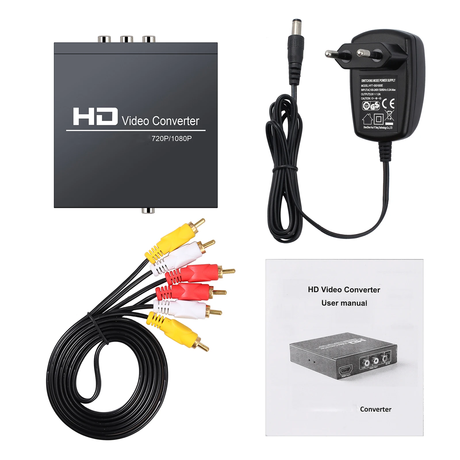 eSYNiC AV/HDMI-compatible to HDMI-compatible Converter Coaxial Adapter With 3.5mm Headphone For PS2 PS3 DVD 720P/1080P | Электроника