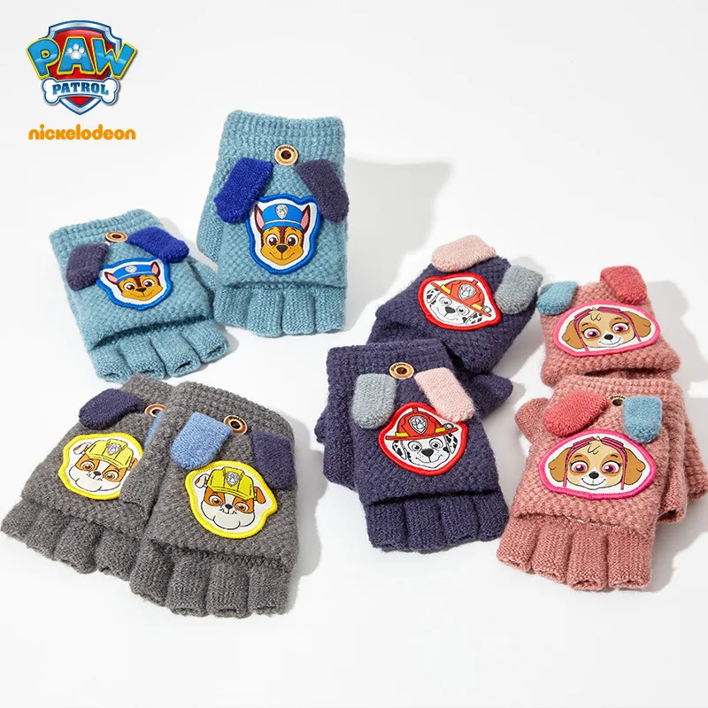 

7 Style Genuine Paw Patrol Gloves For Girl Boy Autumn Winter Glove Skye Everest Chase Non Slip Breathable Mitten Christmas Gift