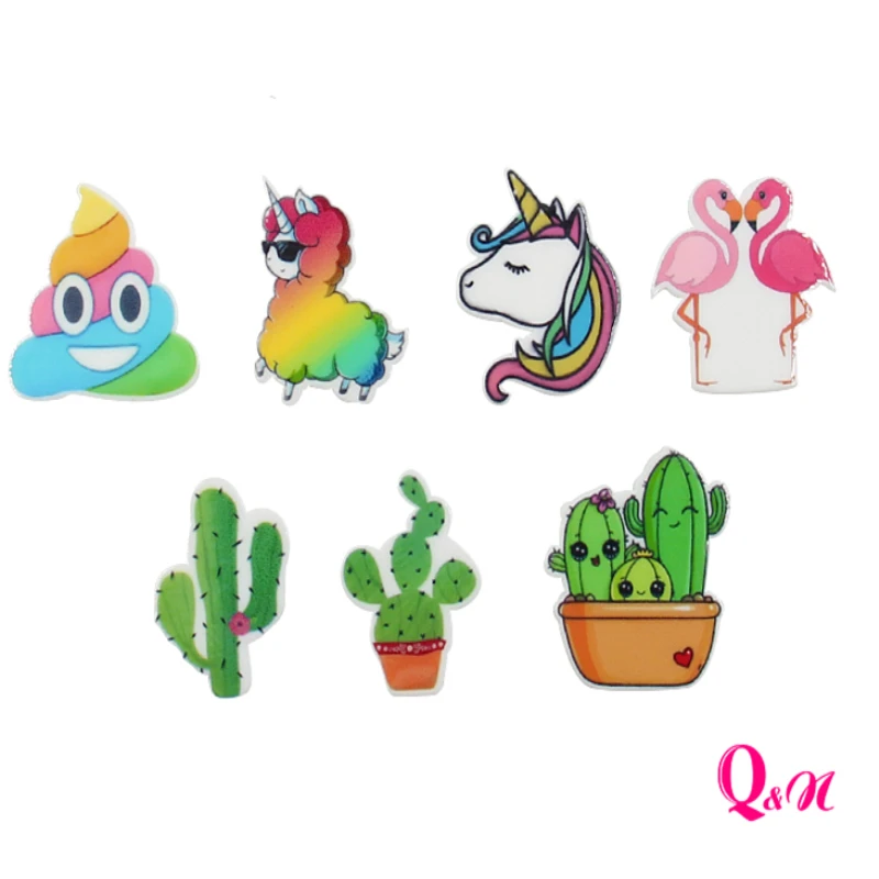 Q & N лента единорог мультфильм плоская полимерная 30 шт. для DIY праздник фестиваль