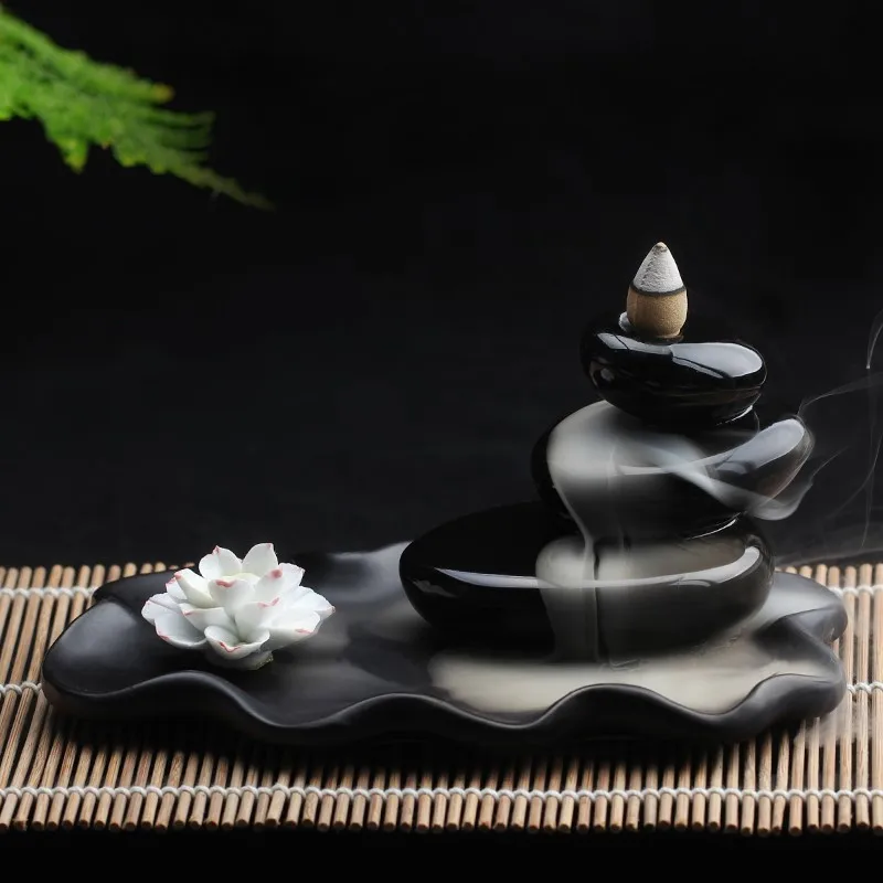 Керамическая курильница для ароматерапии Водопад с 10 конусами|Благовония и