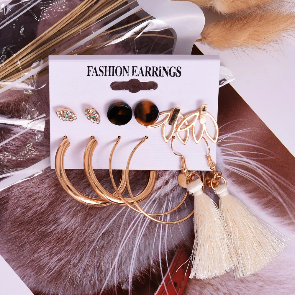 Серьги с леопардовым жемчугом разноцветные Комбинированные круглые