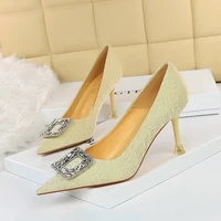 fashion sexy slim high heels sandals thin shallow mouth pointed shiny rhinestone single ladies shoes with sapato feminino luxury