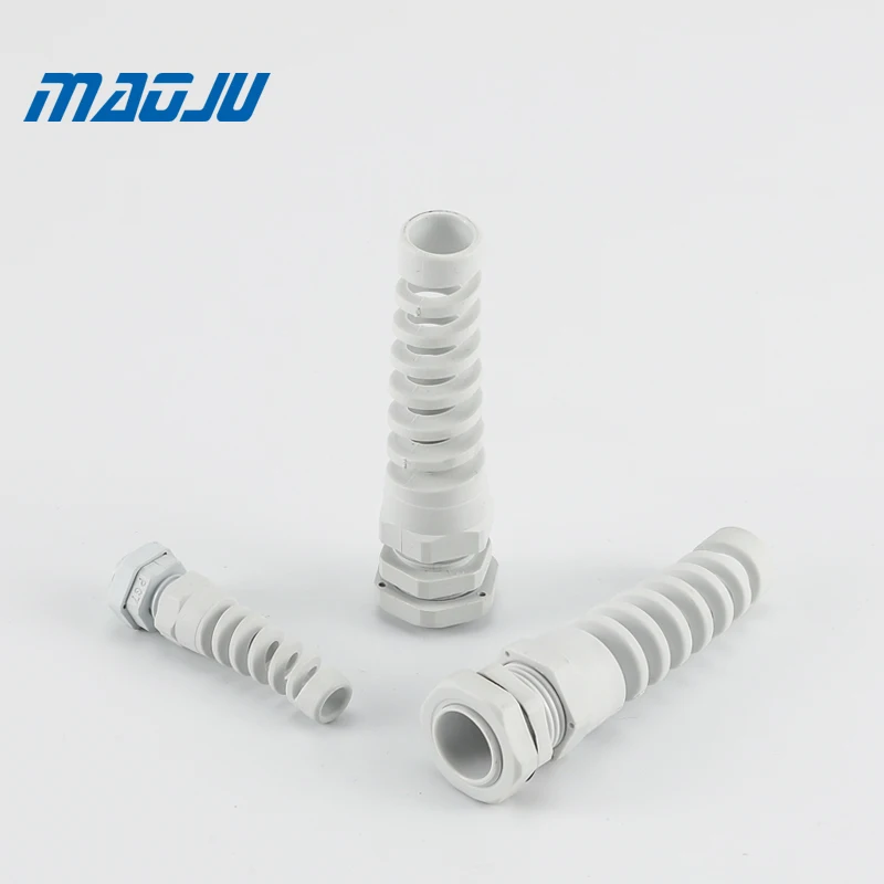5 штук черно белые нейлоновые M12 M16 M18 M20 M22 Flex Пластик спиральный Кабельный сальник