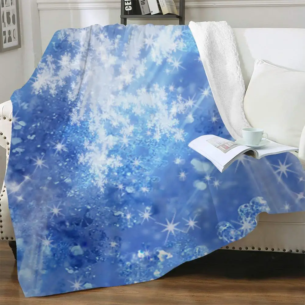 

Рождественское одеяло NKNK Brank, новогоднее плюшевое одеяло, синее покрывало для кровати, искусственное одеяло для кровати, одеяло Sherpa