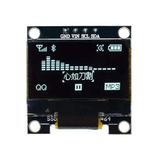 white 0,96 дюймовый IIC igc серийный OLED дисплей модуль 128X64 igc SSD1306 ультра низкая мощность плата с ЖК-экраном GND VCC SCL SDA для Arduino DIY - Цвет: white