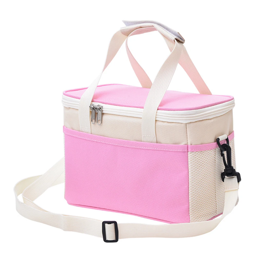 

Пикник 8L сумка для обеда большой Ёмкость барбекю Еда контейнер отдых на молнии Изолированная охлаждающая сумка для ланча на пляже для офиса...