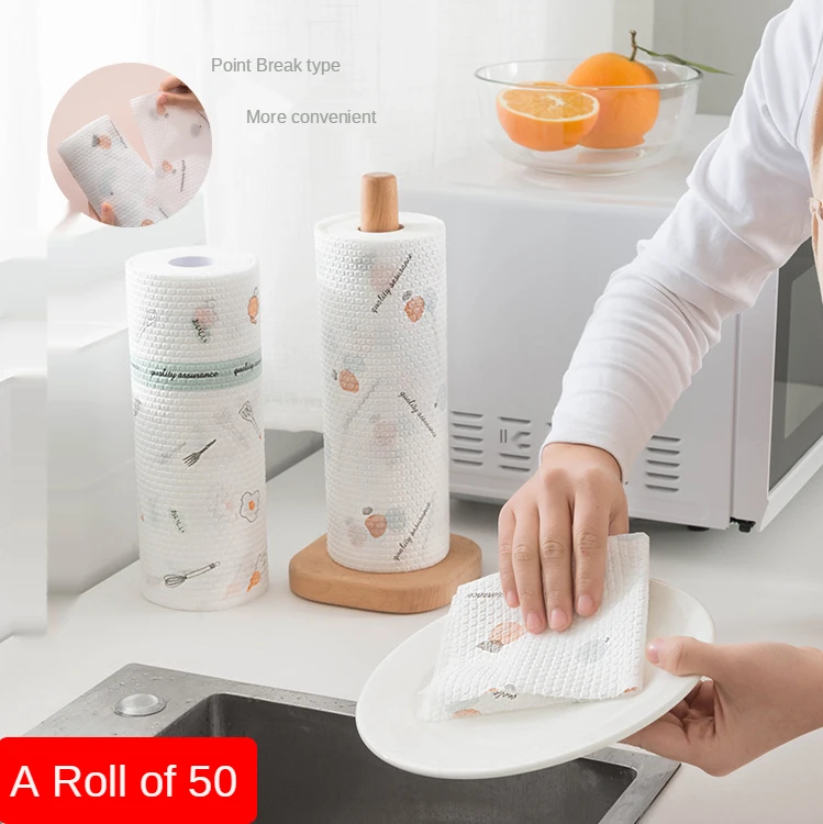 

Non-oil kitchen non-woven printing lazy dishcloth wet and dry household dishcloth disposable cloth kitchen cleaning cloth