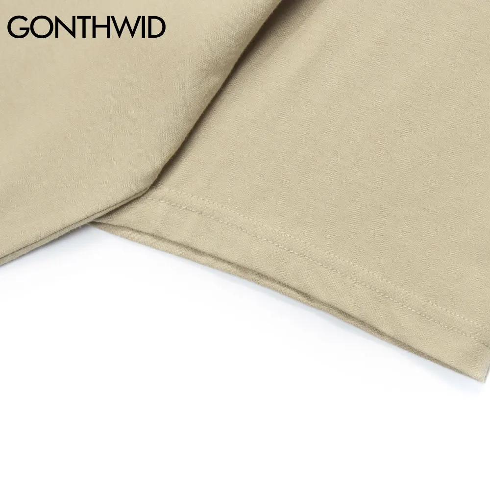 

GONTHWID Tshirts Men Summer Hip Hop Streetwear Harajuku Cartoon Human Print Short Sleeve Tees Fashion Casual Cotton T-Shirt Tops