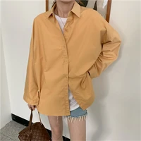 hzirip office lady solid chic 2021 full sleeves loose fashion lapel work wear blouse brief elegance women hot gentle shirts