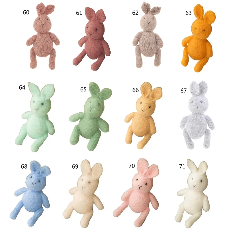 

Реквизит для фотосъемки новорожденных кролик кукла вязаное животное кролик аксессуары для фотосъемки