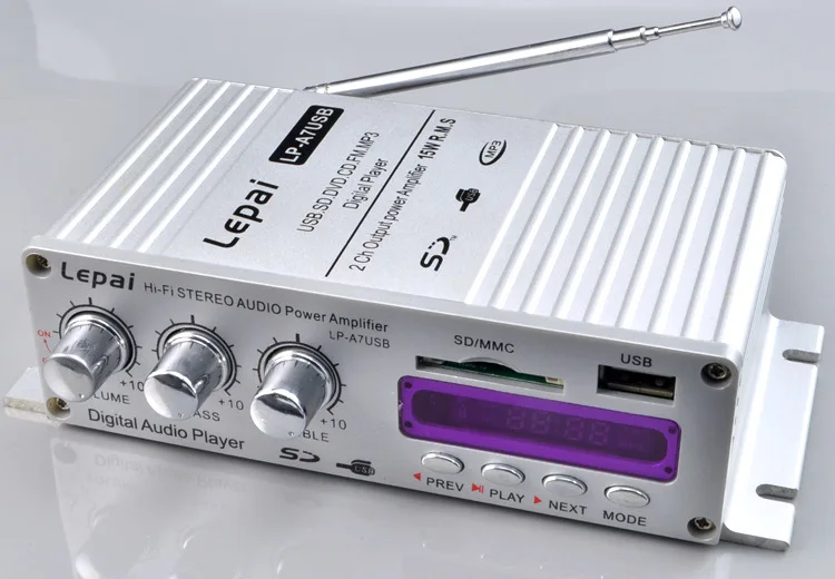 LP-A7USB мини-автомобильный усилитель домашний многофункциональный небольшой 12 В