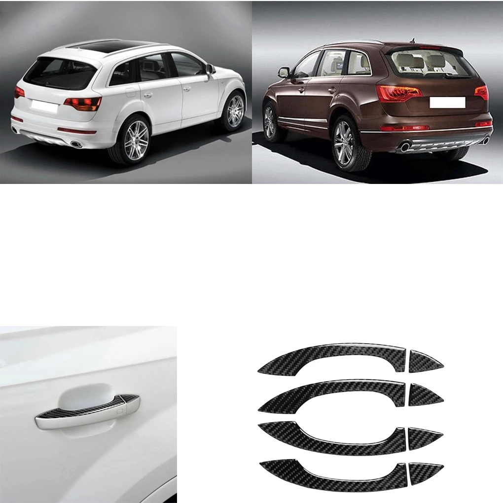 

4 шт./компл. сменная крышка ручки наружной отделки автомобиля из углеродного волокна для Q7 SQ7 4M 2016-2019