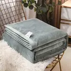 Фланелевое Одеяло s для кровати, искусственный однотонный чехол для дивана, покрывало, мягкое теплое зимнее плюшевое одеяло в клетку, 90x100 см, 5 размеров