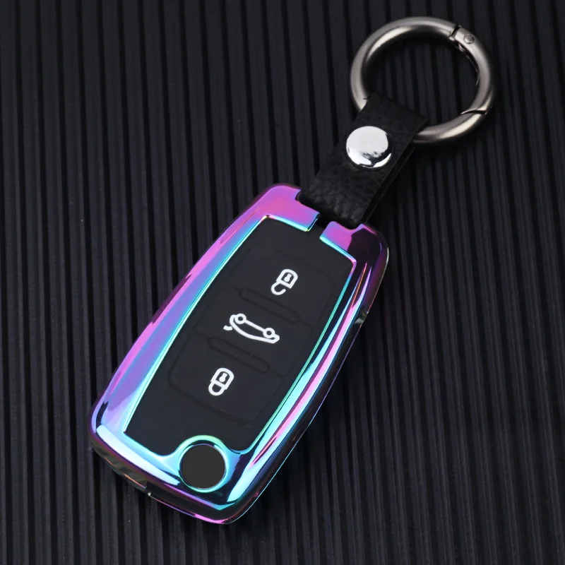 Цинковый сплав + силиконовый чехол для ключей от машины VW polo Golf 7 MK7 CombiA7 Skoda Yeti Superb