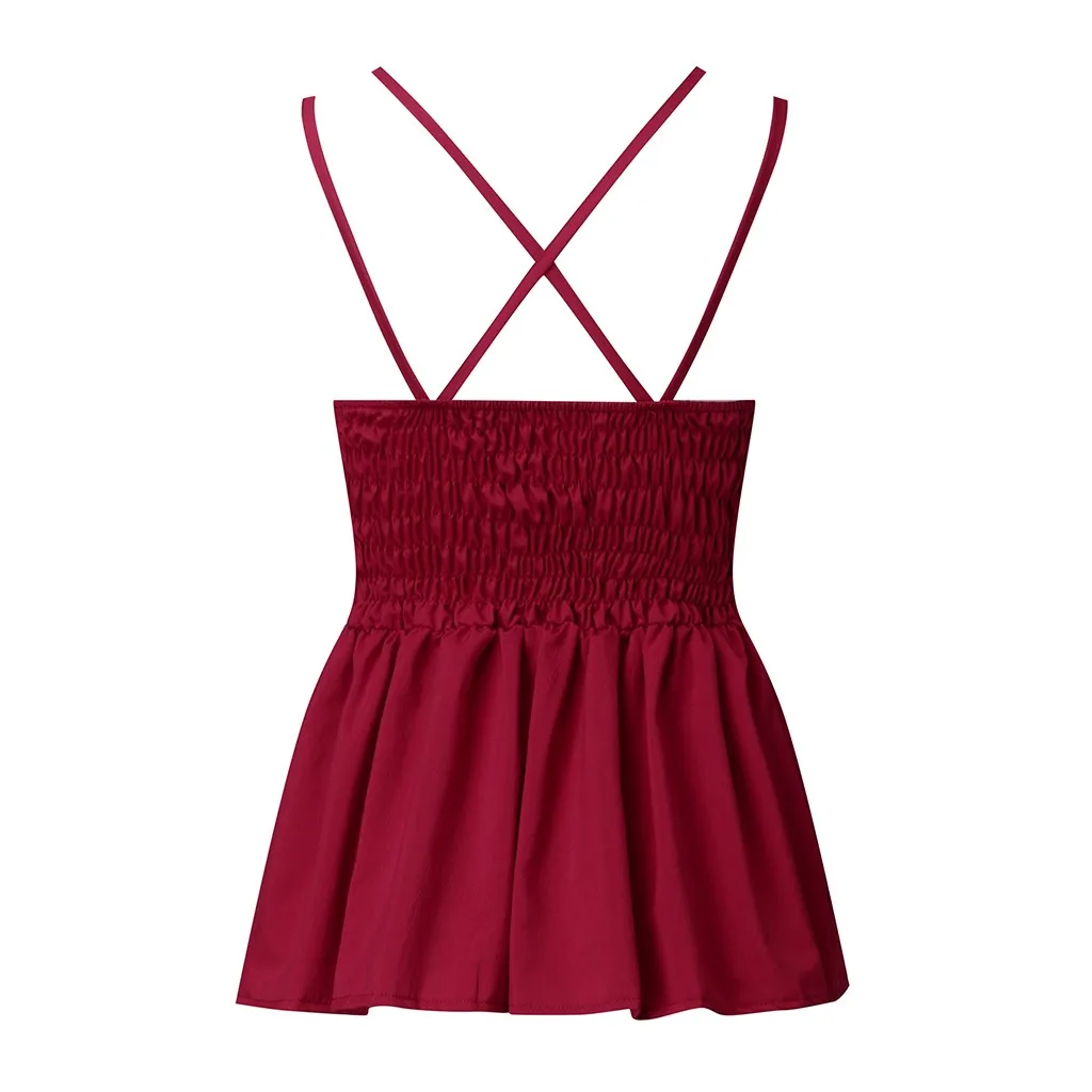 Новинка 2020 винно-полый резервуар для женщин Модный повседневный кружевной жилет