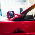 Забавные автомобильные наклейки 19x7 см, креативные объемные большие глаза, стильная наклейка, автомобильная Водонепроницаемая Стильная черная наклейка для автомобильных аксессуаров, 1 шт.