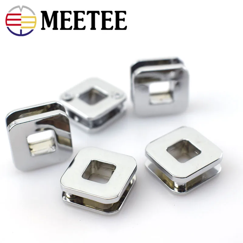 Квадратные металлические ушко Meetee 10 шт. 16*16 мм круглые кольца пряжки для сумок