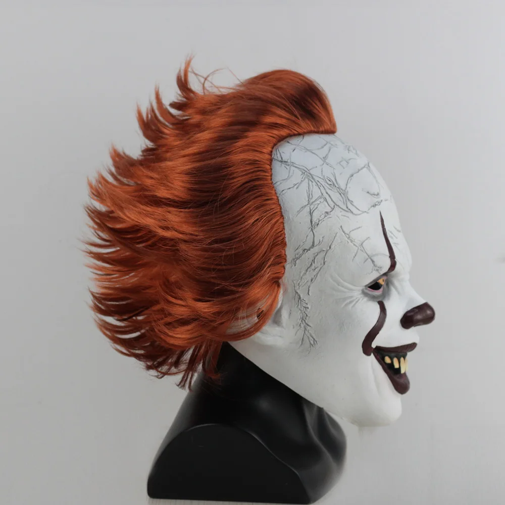 Джокер маска пеннивайза Stephen King It Chapter Two 2 ужас, Костюмированная вечеринка латексные маски шлем клоун Хэллоуин вечерние костюм, реквизит
