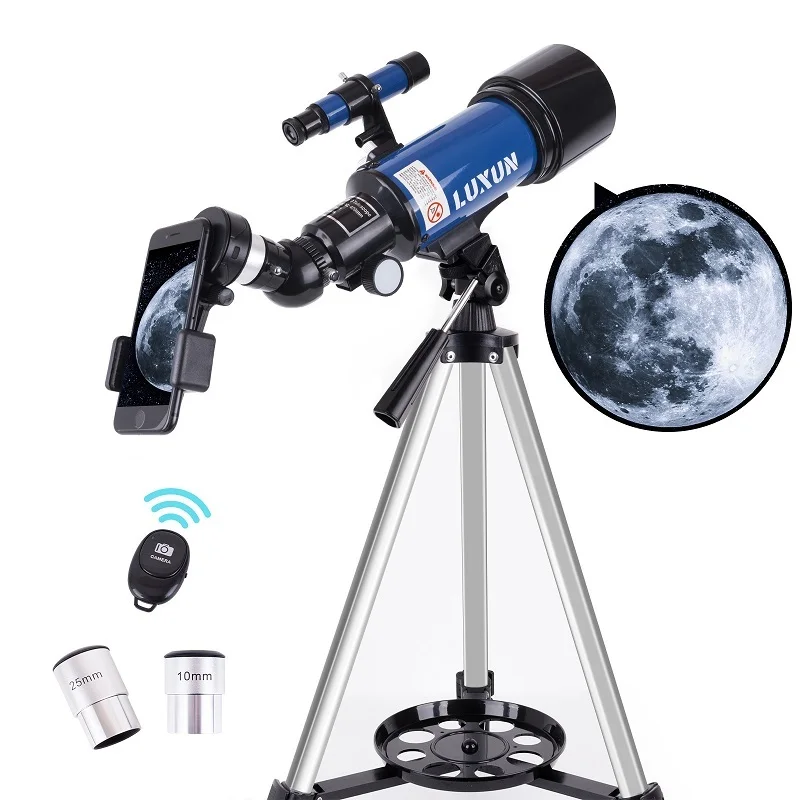 

40070 Professional Astronomical Telescope With Tripod 120X Zoom Refractive 70mm Large-aperture Monocular Best Gift For Kids