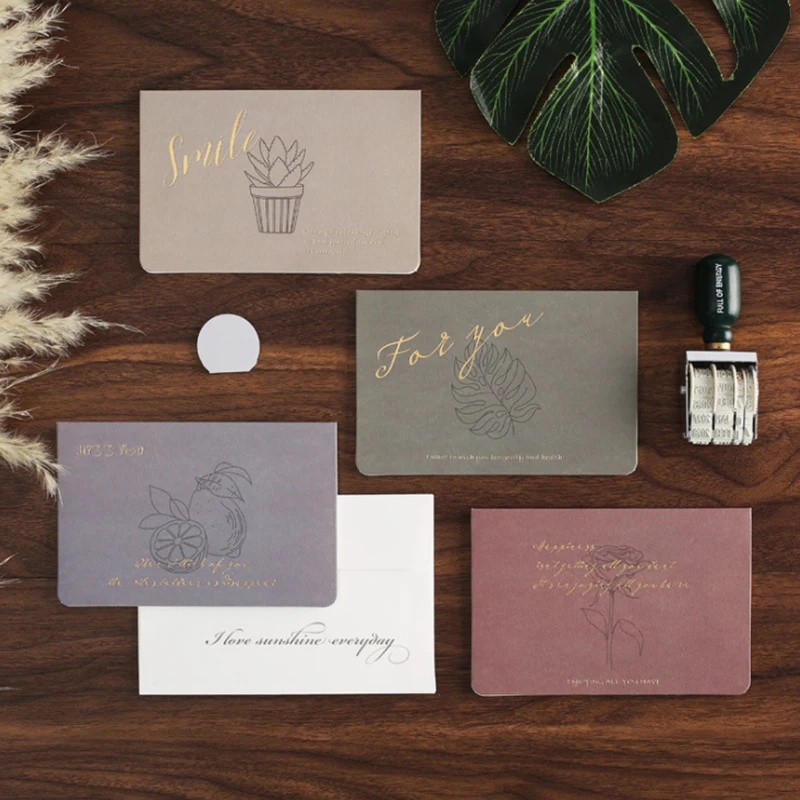 

High-End Creative Bronzing Holiday Celebration Wedding Thanksgiving Message Card Birthday Party Blessing Christmas Card