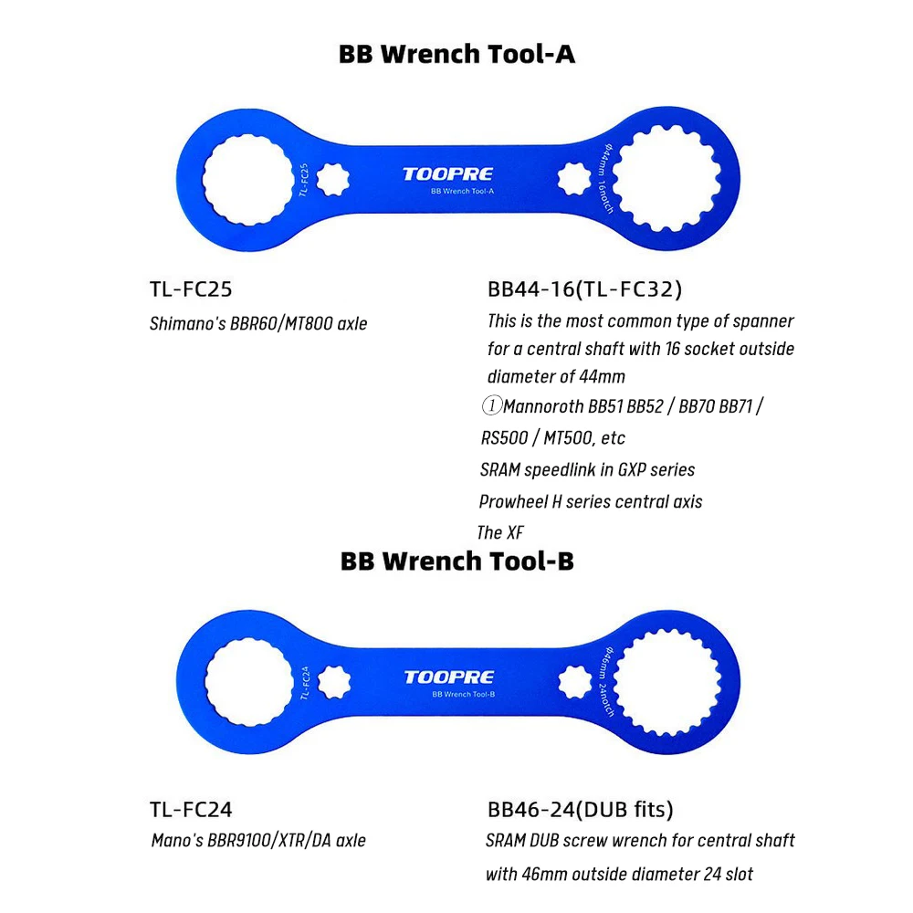 

Multi-function Bicycle DUB BB Bottom Bracket Wrench Tool Integrated Crankset Removal Repair Tool For Shimano/SRAM/IXF/DUB/BSA30