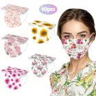 Маска для лица одноразовая, с цветочным принтом, 3 слоя, 1050 шт.