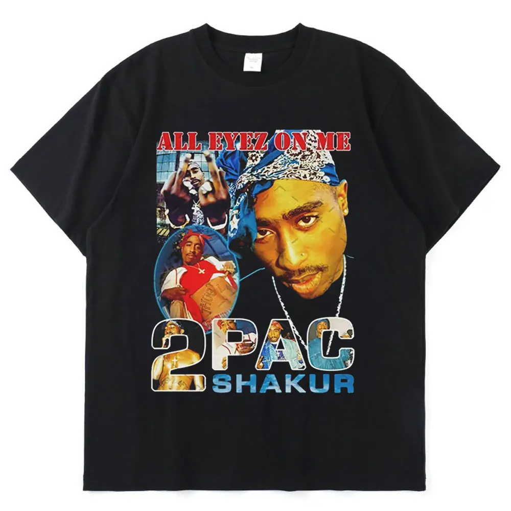 

2pac Tupac Shakur Summer Casual Street Wear Mens Fashion Hip Hop Rap Star Cool T-shirt Short Sleeve Cotton Vintage Tee Shirt