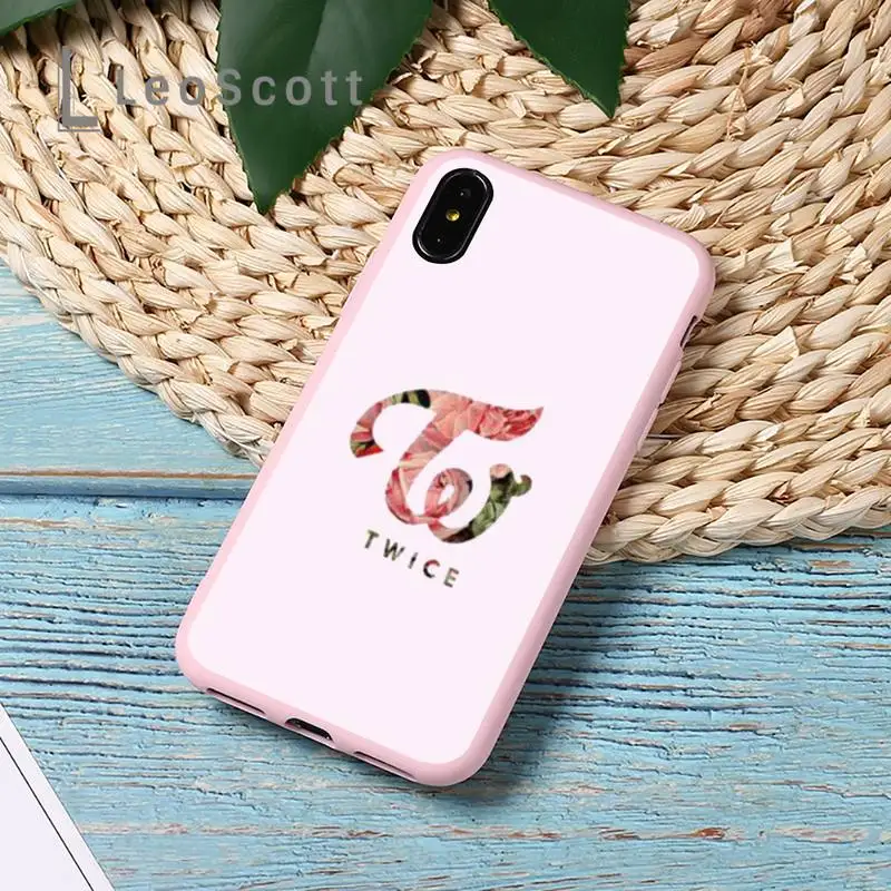 

girl pink twice combination Phone Case Candy Color for iPhone 11 12 mini pro XS MAX 8 7 6 6S Plus X 5S SE 2020 XR