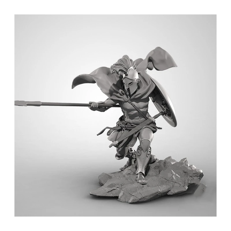Figura de modelo de resina GK de 75mm, 3 figuras, espartano, kit sin montar y sin pintar-2