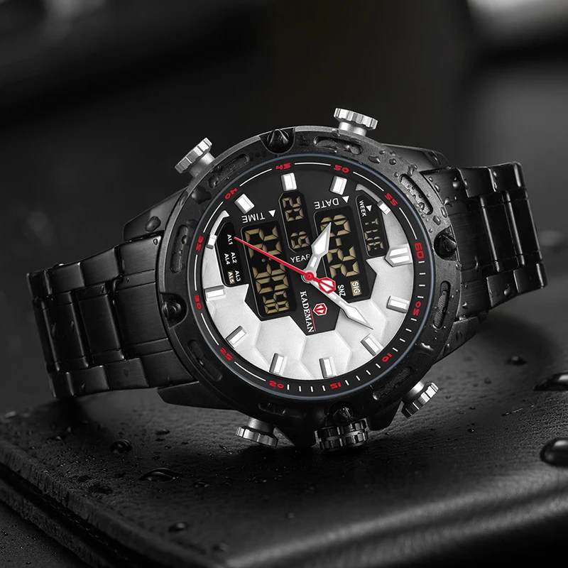 

Full Steel Strap Reloj Hombre Top Brand Luxury Men's Watch Military Waterproof Quartz Watch Gold Dial Date Relogio Masculino