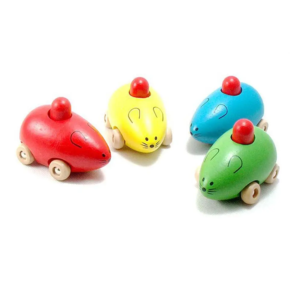 Kuulee маленькая мышь BB Машина Младенческая деревянная игрушка для животных ББ звук
