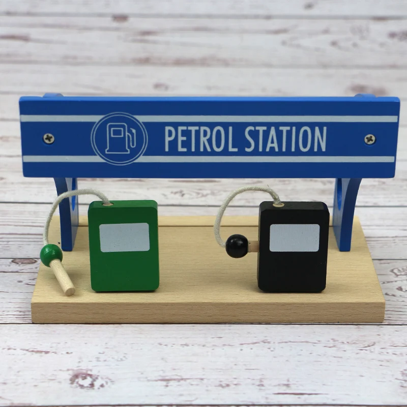 Деревянная рейка автомобильная АЗС деревянный поезд трек блок детали для сборки